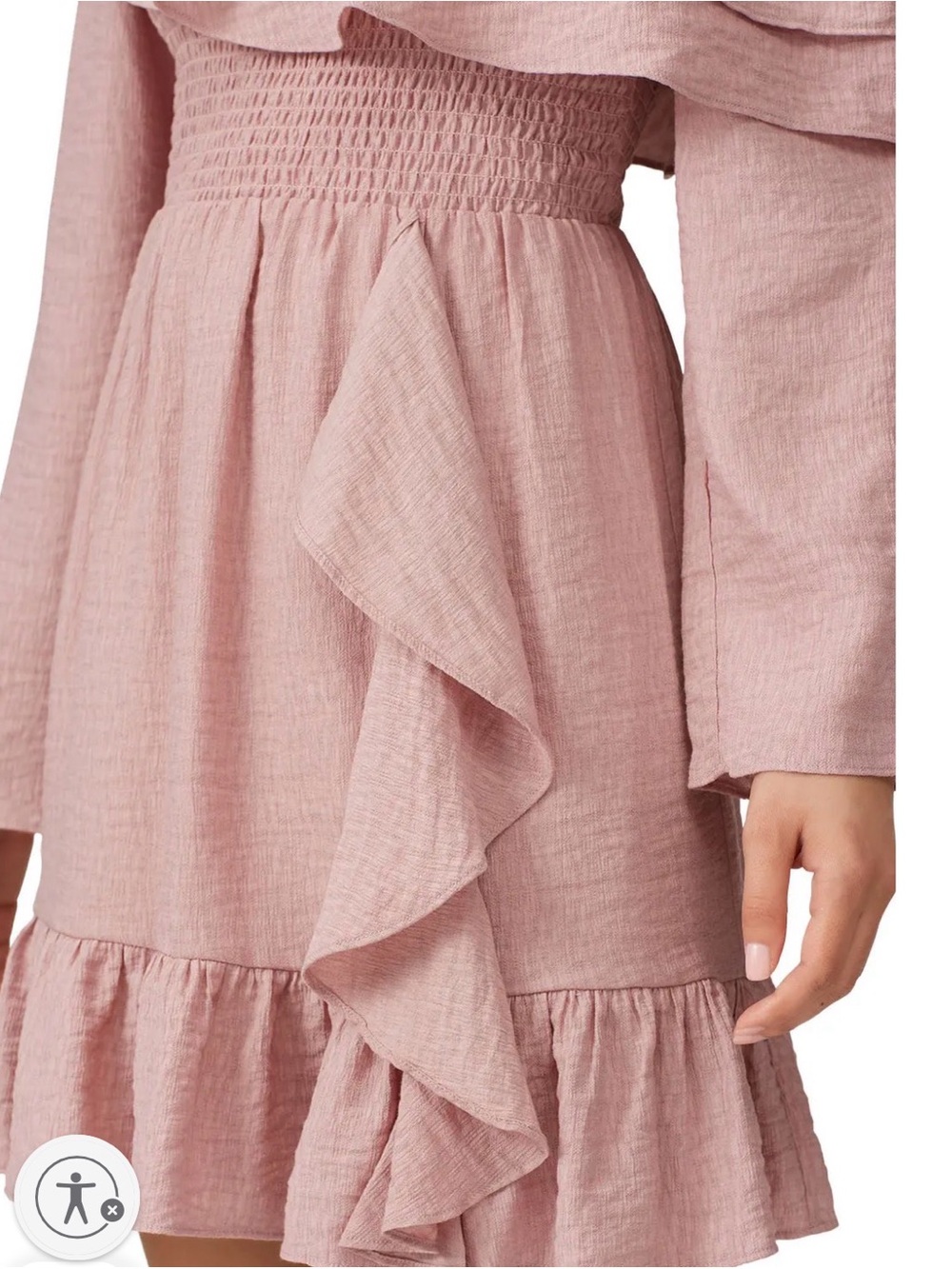 Wish Pink Ruffle Off-Shoulder Dress - Picture 6 of 6